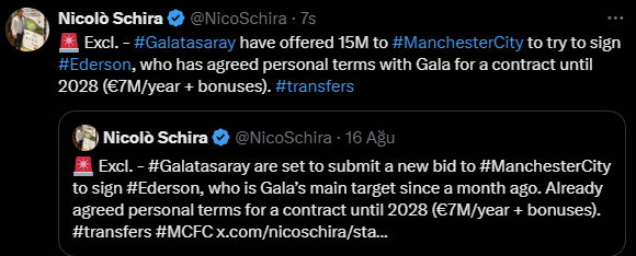 TRANSFER HABERİ | G.Saray Ederson için kesenin ağzını açtı! Rekoru kırmaya hazırlanıyor!