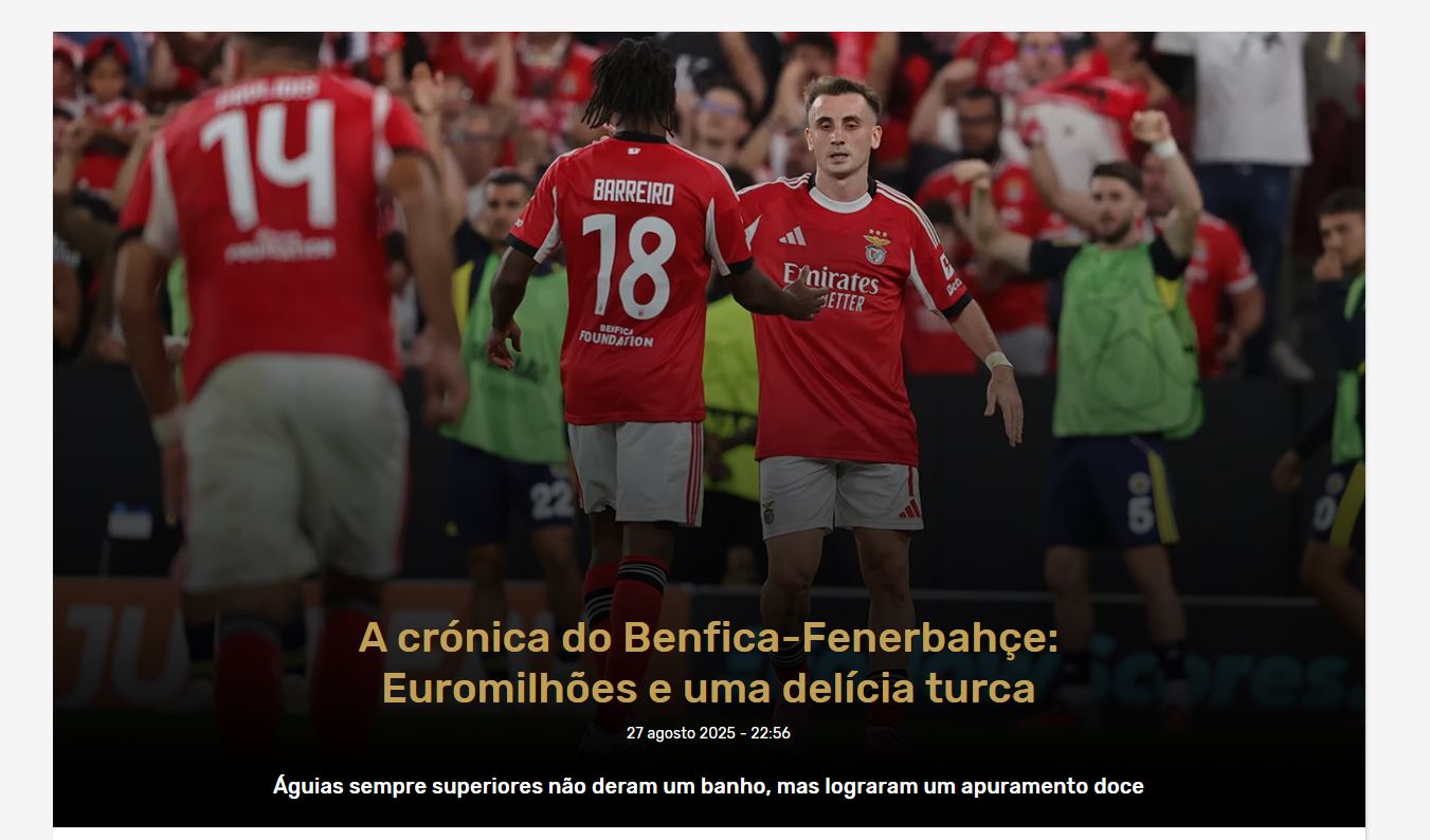 Benfica-Fenerbahçe maçı yurt dışında gündem oldu! İşte atılan manşetler