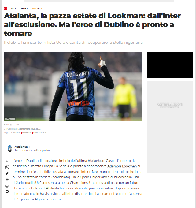 TRANSFER HABERİ: Lookman transferinde flaş gelişme! İşte Atalanta’nın G.Saray’a yanıtı