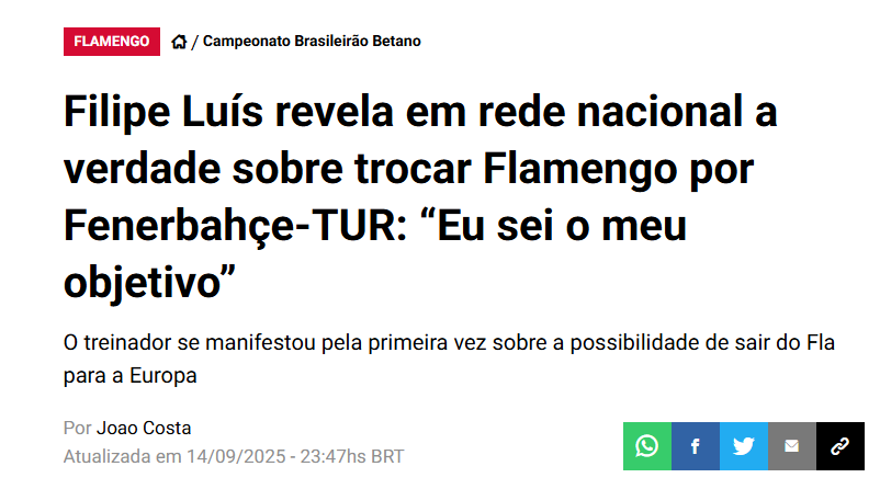Filipe Luis’ten flaş Fenerbahçe itirafı!