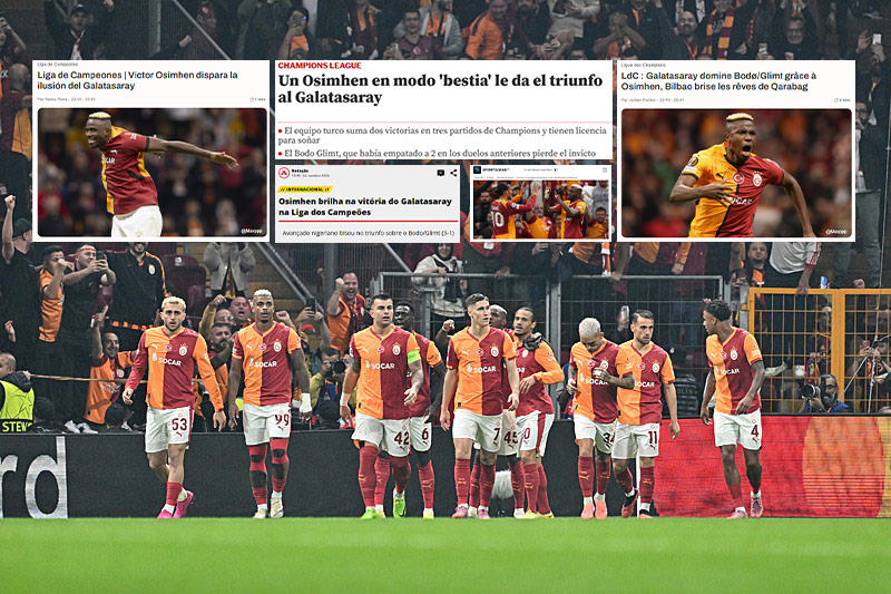 Galatasaray galibiyeti Avrupa basınında: Hayat sigortası Osimhen!