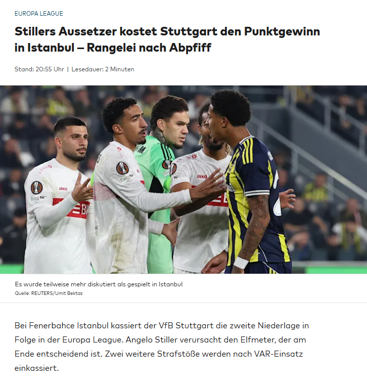 Fenerbahçe’nin Stuttgart zaferi Almanya’da ses getirdi! İşte atılan manşetler...