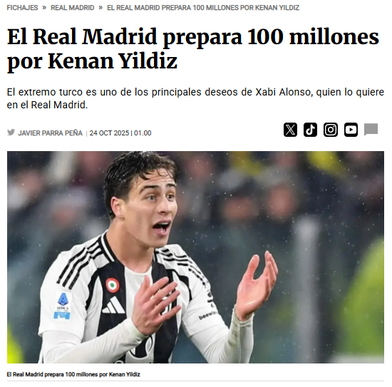 Real Madrid’den Kenan Yıldız’a 100 milyon euroluk teklif!
