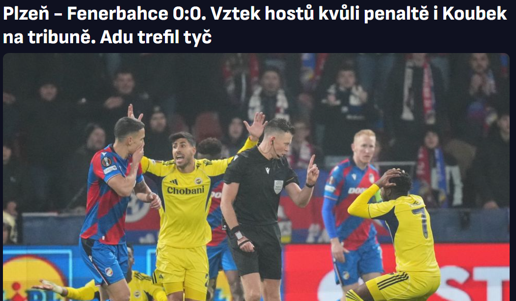 Çekya basınından V. Plzen-Fenerbahçe maçının hakemi hakkında çarpıcı sözler