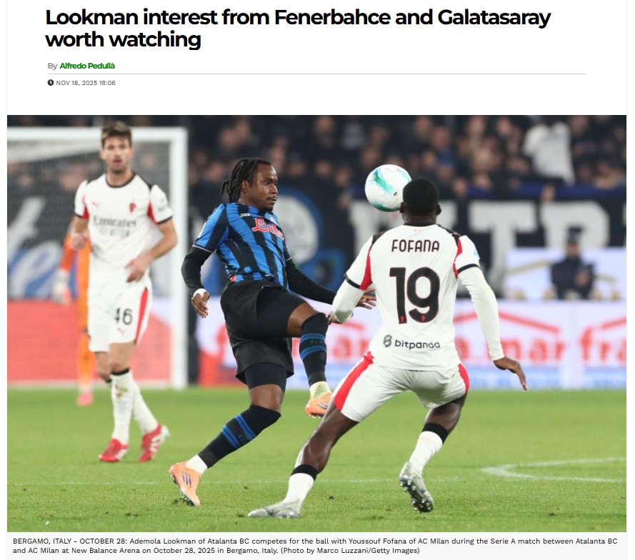 Fenerbahçe’den Galatasaray’a Lookman çalımı!