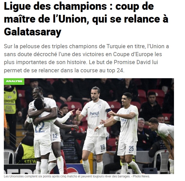 Galatasaray-Union Saint-Gilloise maçı Belçika’da gündem oldu! İşte atılan manşetler