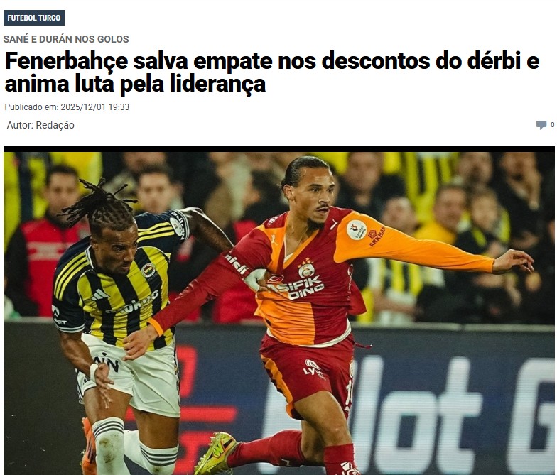 Dünya basını Fenerbahçe-Galatasaray derbisini konuştu