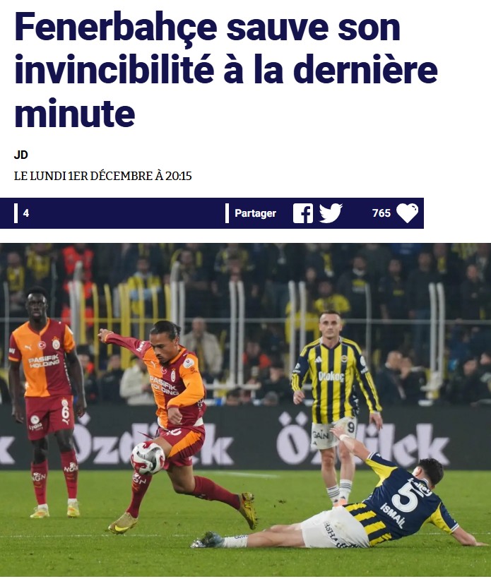 Dünya basını Fenerbahçe-Galatasaray derbisini konuştu