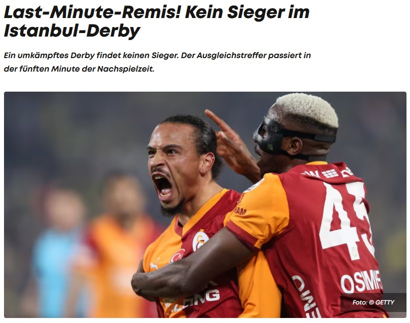 Dünya basını Fenerbahçe-Galatasaray derbisini konuştu