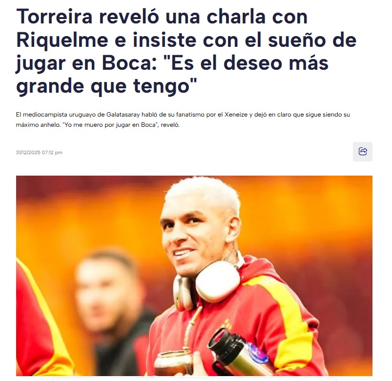 Lucas Torreira’dan flaş itiraf! Hayalindeki takımı açıkladı