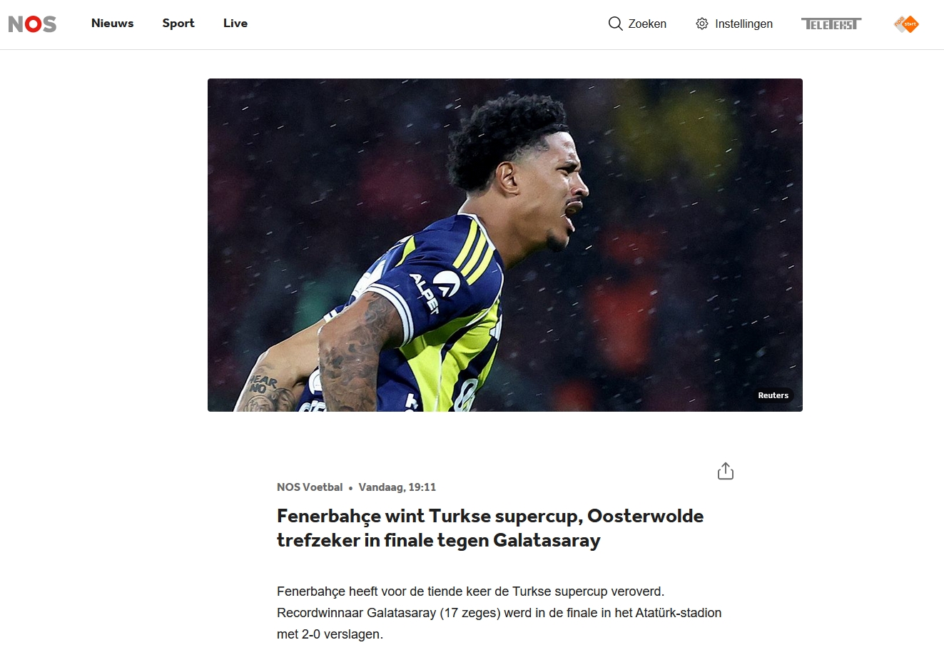 Fenerbahçe’nin Turkcell Süper Kupa zaferi dış basında! İşte o manşetler