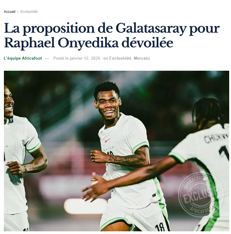 TRANSFER HABERİ: Galatasaray’dan Onyedika hamlesi!