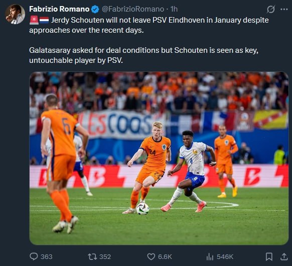 Galatasaray’a transferde ret! Schouten için kapıları kapattılar