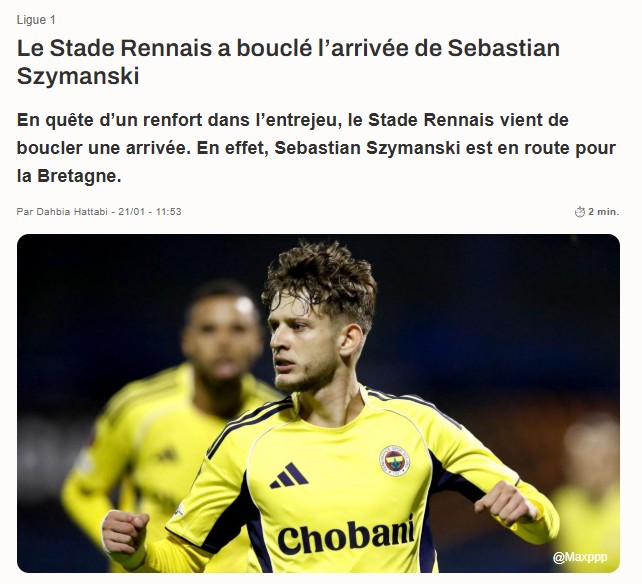 SON DAKİKA: Sebastian Szymanski Fenerbahçe’ye veda etti!