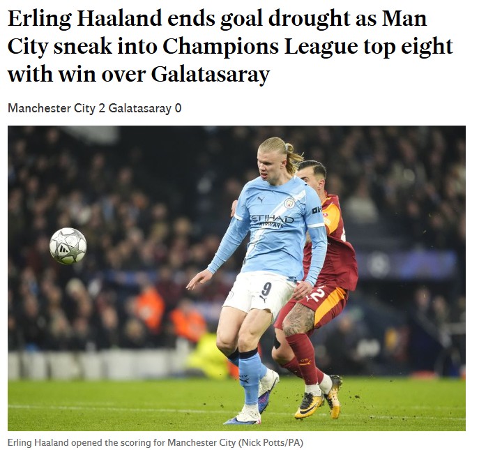 Ada basını Manchester City-Galatasaray maçını manşetlerine taşıdı!