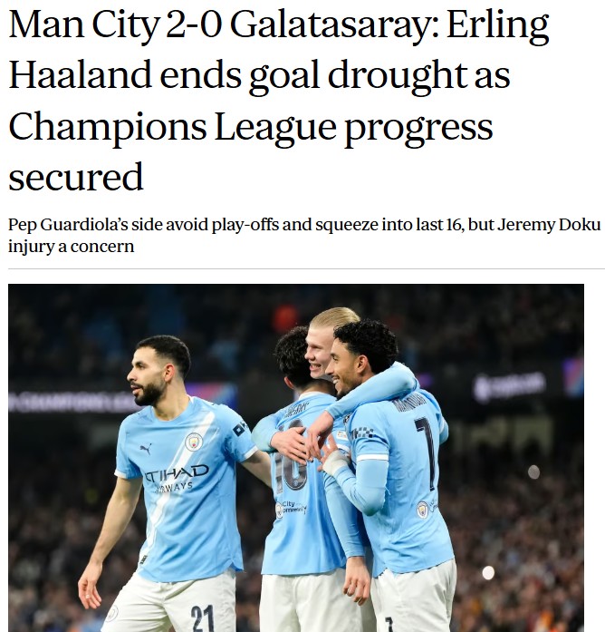 Ada basını Manchester City-Galatasaray maçını manşetlerine taşıdı!