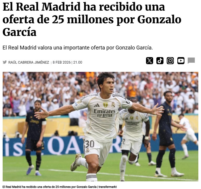 Beşiktaş’ın yeni transferi Real Madrid’den: Gonzalo Garcia!