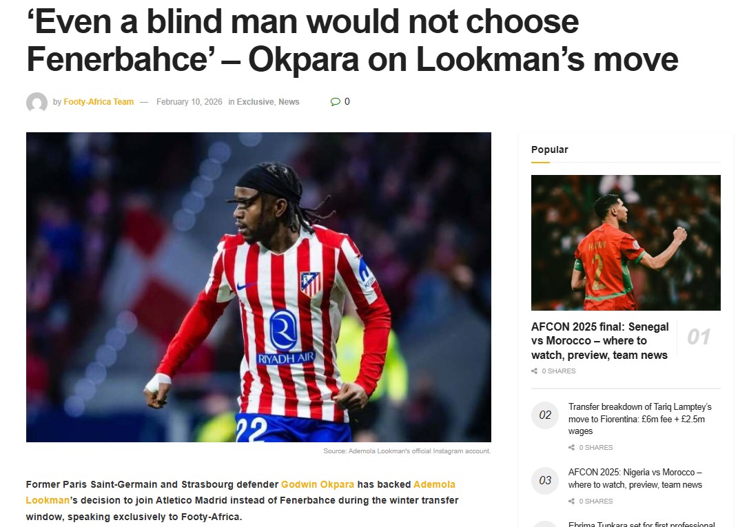 Fenerbahçe’nin Lookman transferi için olay açıklama! Kör biri bile...