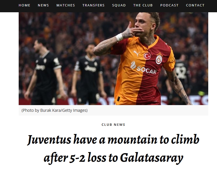 Galatasaray’ın Juventus karşısındaki zaferi dış basında büyük ses getirdi!