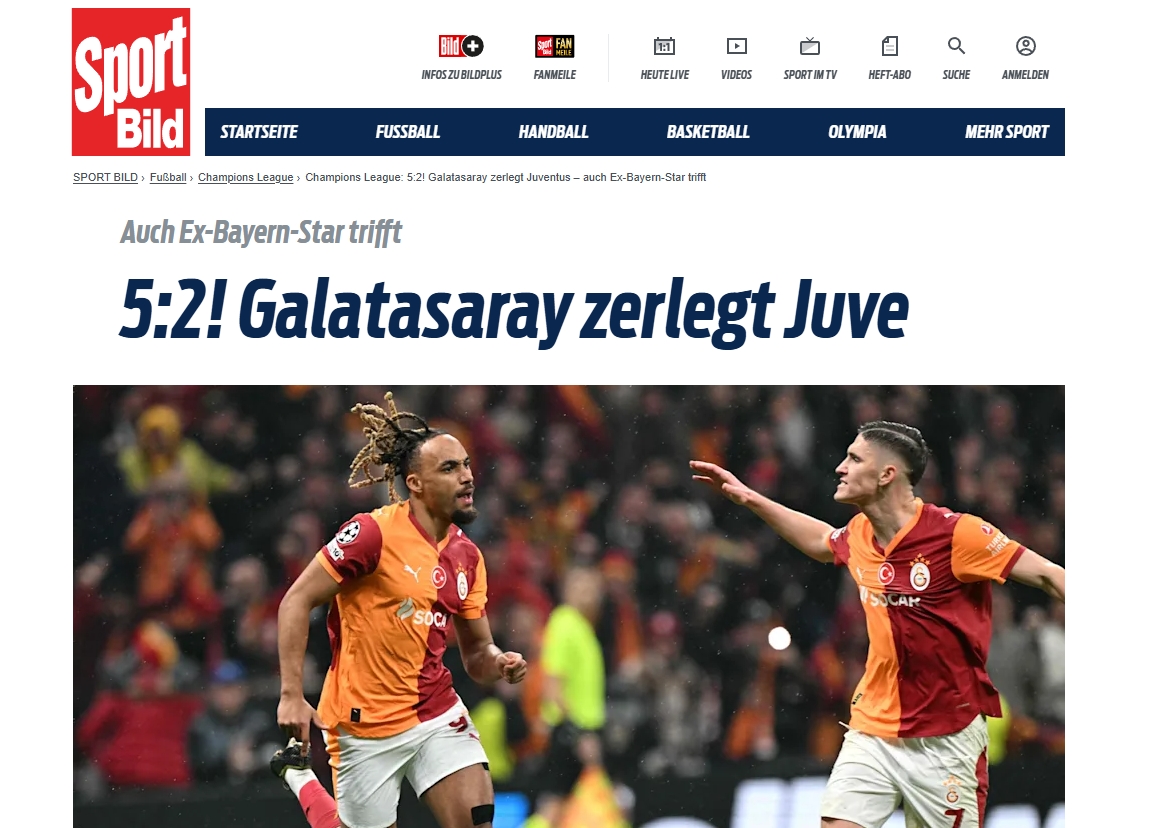 Galatasaray’ın Juventus karşısındaki zaferi dış basında büyük ses getirdi!