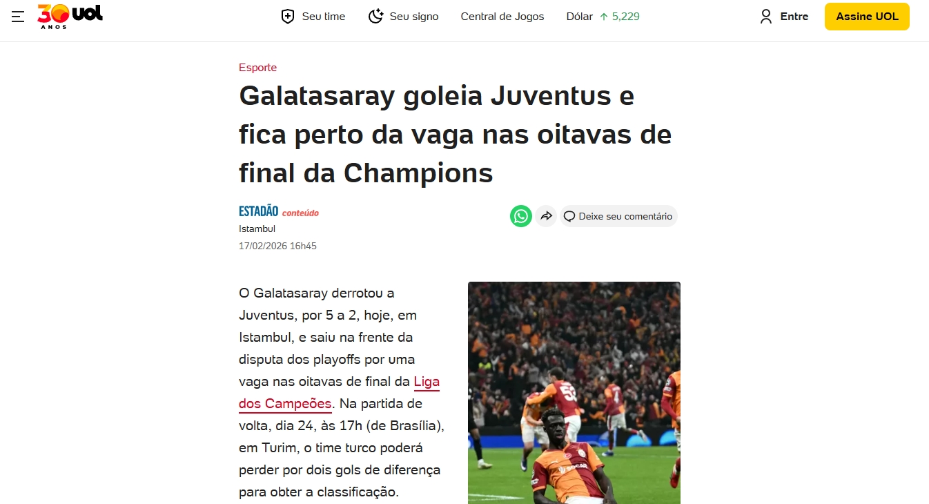 Galatasaray’ın Juventus karşısındaki zaferi dış basında büyük ses getirdi!