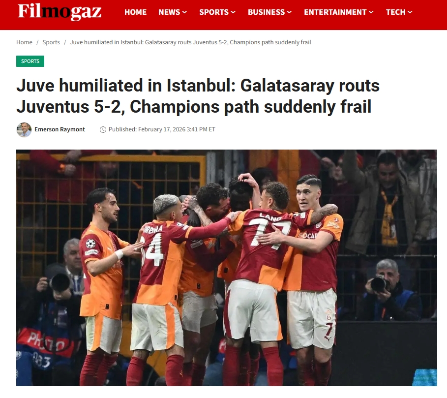 Galatasaray’ın Juventus karşısındaki zaferi dış basında büyük ses getirdi!