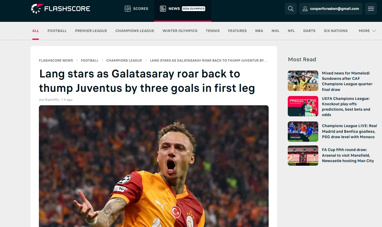 Galatasaray’ın Juventus karşısındaki zaferi dış basında büyük ses getirdi!