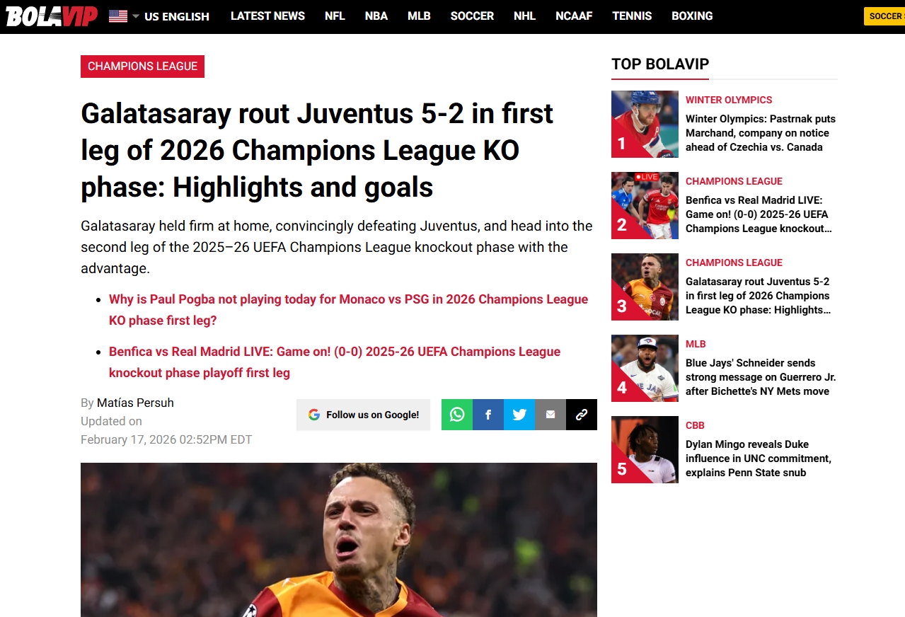 Galatasaray’ın Juventus karşısındaki zaferi dış basında büyük ses getirdi!