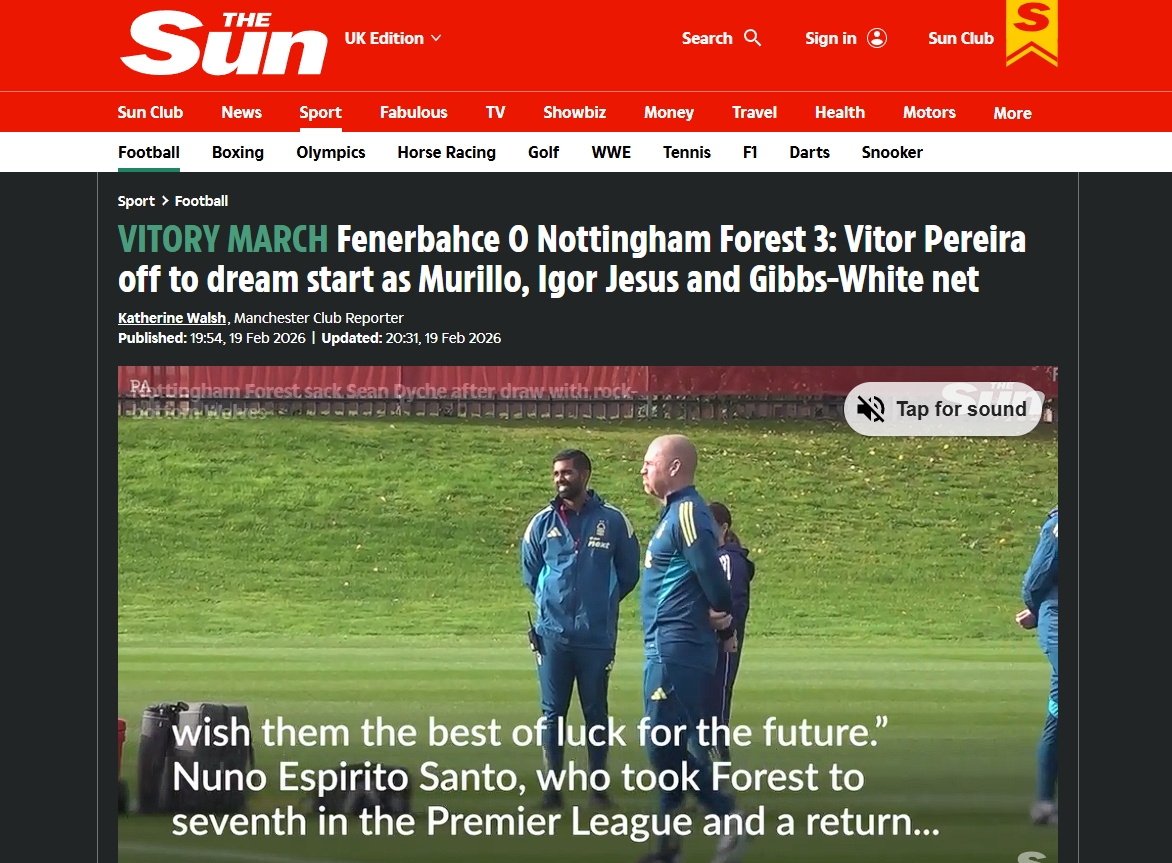 Fenerbahçe - Nottingham Forest maçı sonrası dış basın: Domine ettiler!