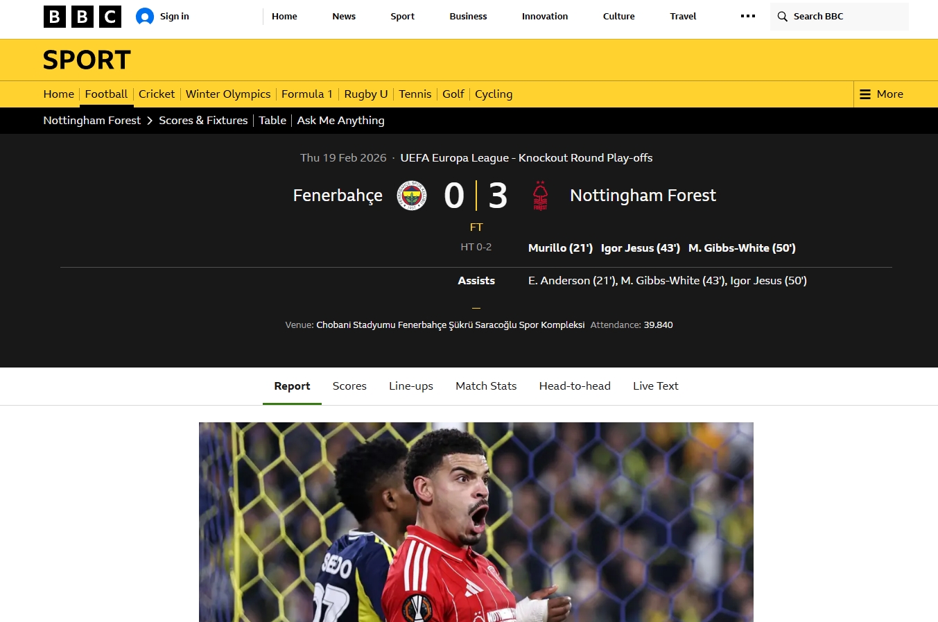 Fenerbahçe - Nottingham Forest maçı sonrası dış basın: Domine ettiler!