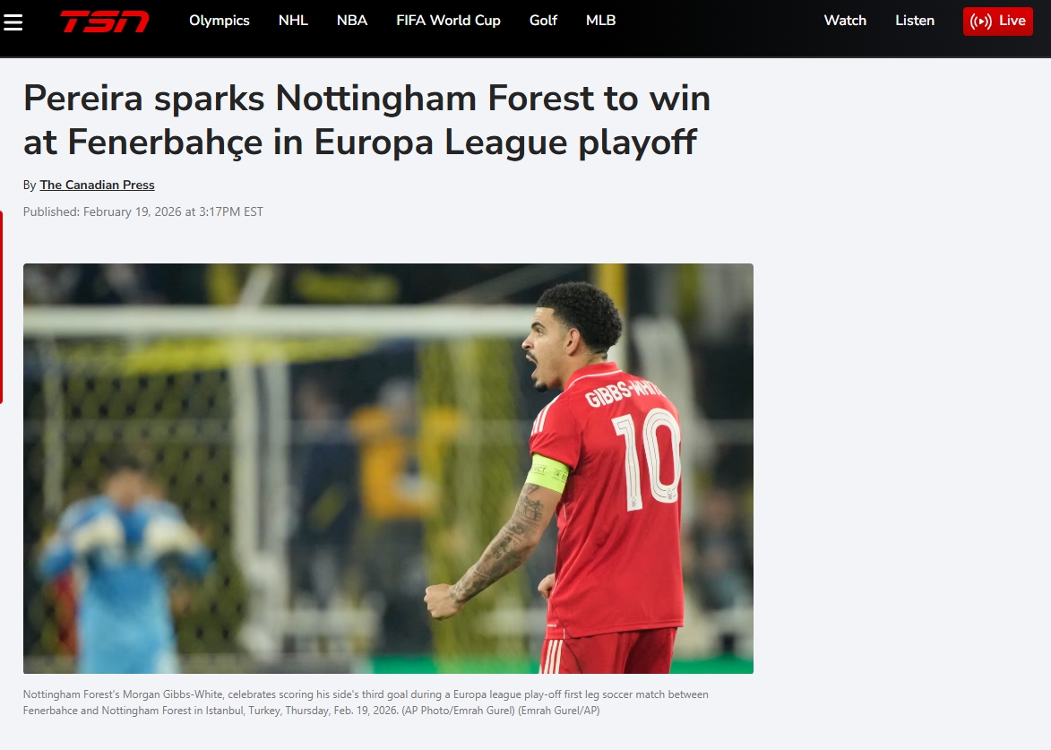 Fenerbahçe - Nottingham Forest maçı sonrası dış basın: Domine ettiler!