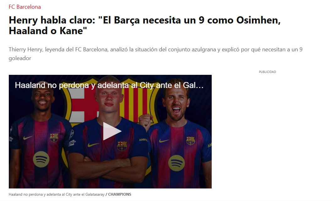 Thierry Henry’den Osimhen talebi! Nijeryalı yıldızı dünya devine önerdi