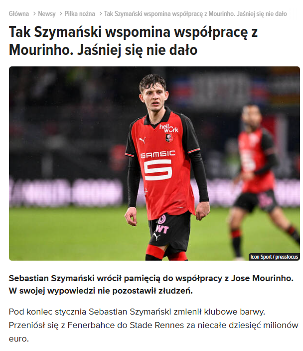 Sebastian Szymanski’den Fenerbahçe ve Mourinho itirafı!