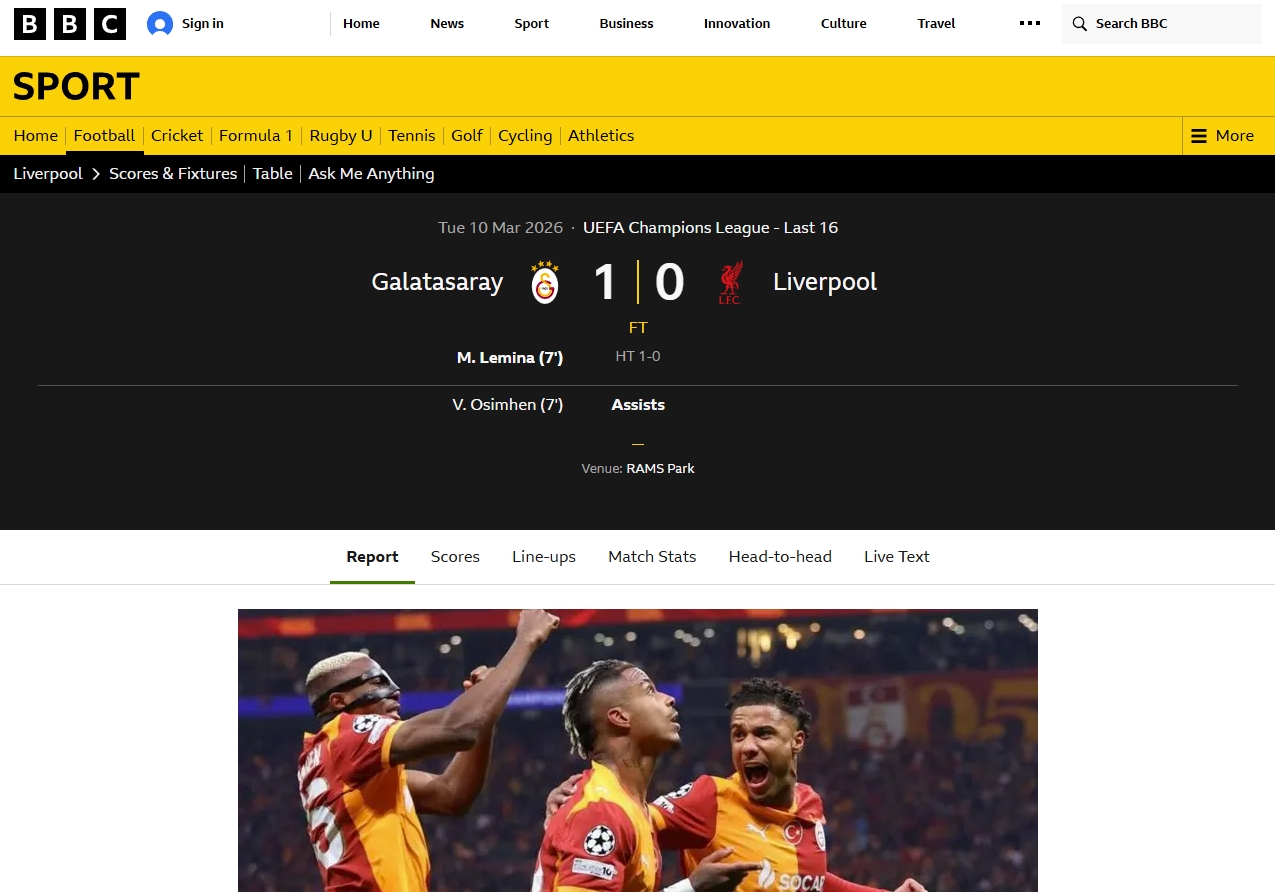 Galatasaray’ın Liverpool zaferi dış basında! İşte atılan manşetler