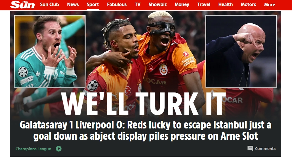 Galatasaray’ın Liverpool zaferi dış basında! İşte atılan manşetler