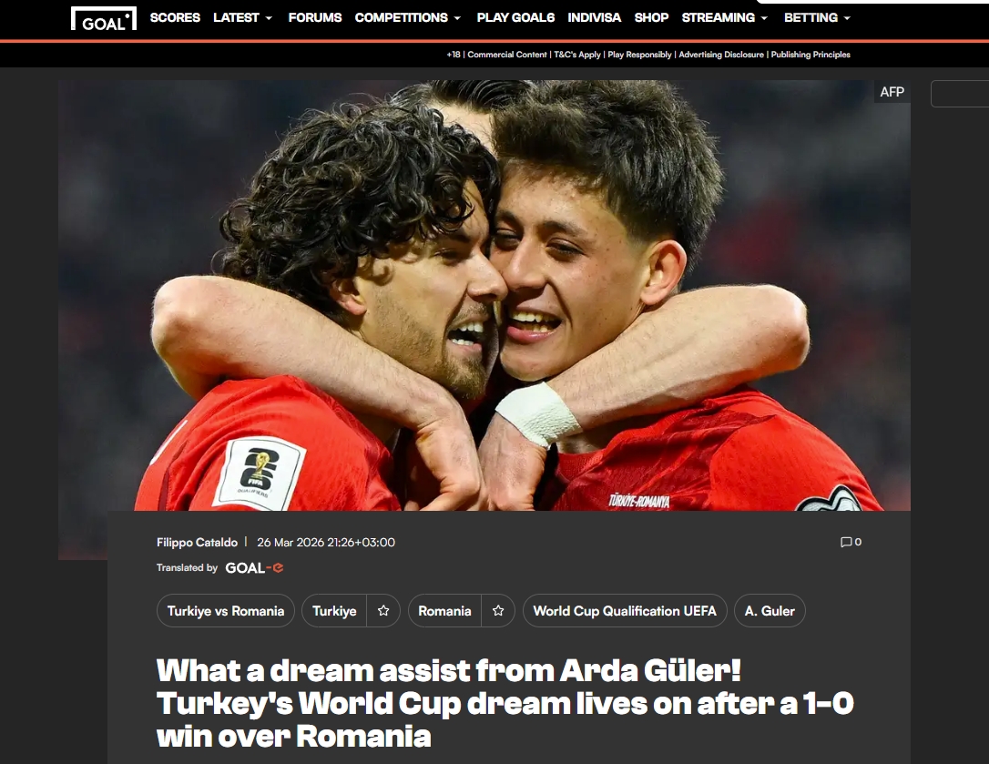 Milli Takım’ın Romanya zaferi dış basında! Arda Güler’e övgüler yağdı