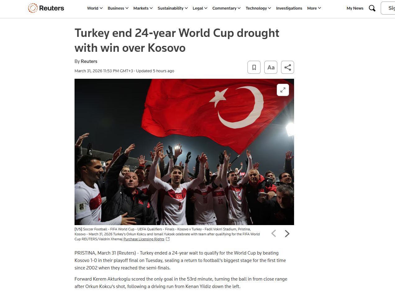 Türkiye dış basında manşetlerde! Dünya Kupası bileti sonrası...