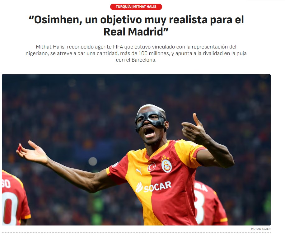 FIFA menajerinden Osimhen sözleri: Transferi çok gerçekçi!