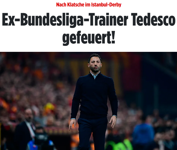 Domenico Tedesco kararı dış basında: Mourinho’nun halefi görevden alındı