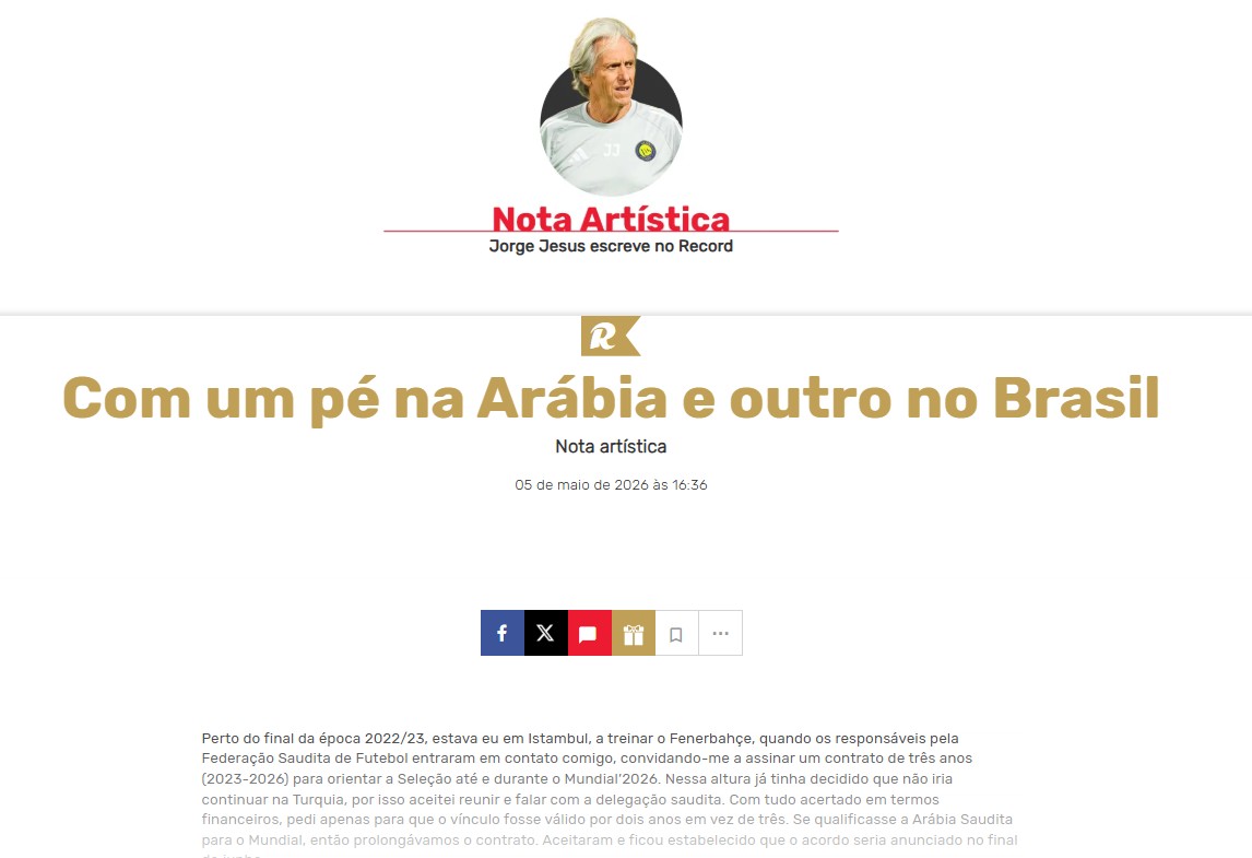 Jorge Jesus’tan olay Fenerbahçe itirafı!