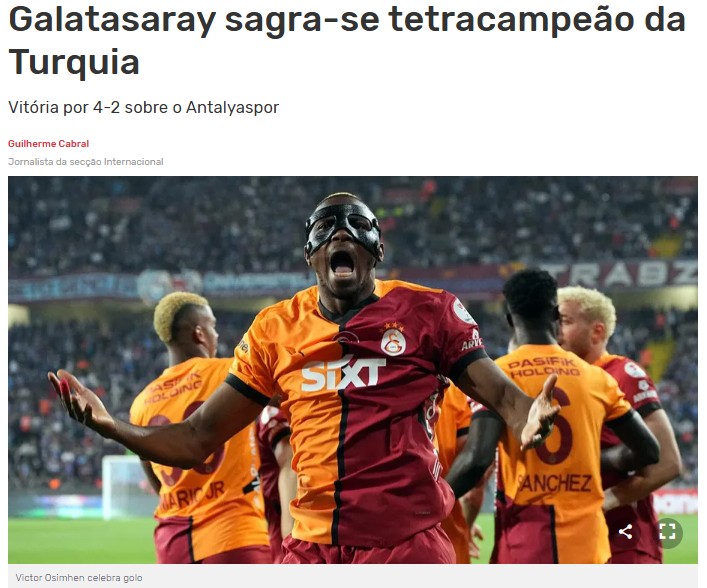 Dünya basını Galatasaray’ın şampiyonluğunu konuşuyor!