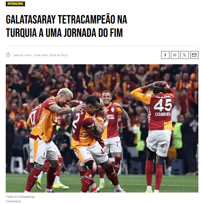 Dünya basını Galatasaray’ın şampiyonluğunu konuşuyor!
