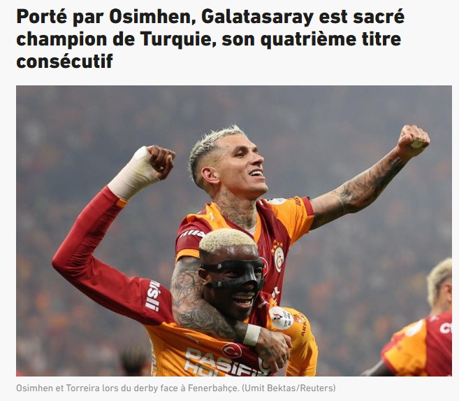Dünya basını Galatasaray’ın şampiyonluğunu konuşuyor!
