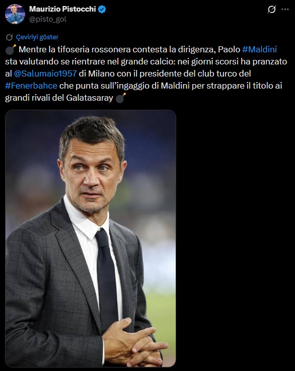 Fenerbahçe’de Paolo Maldini sürprizi! Başkan adayıyla bir araya geldi ve...