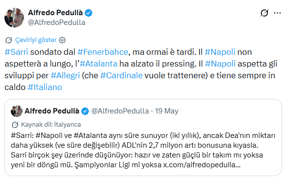 Fenerbahçe’den Maurizio Sarri sürprizi! İtalya’dan olay iddia