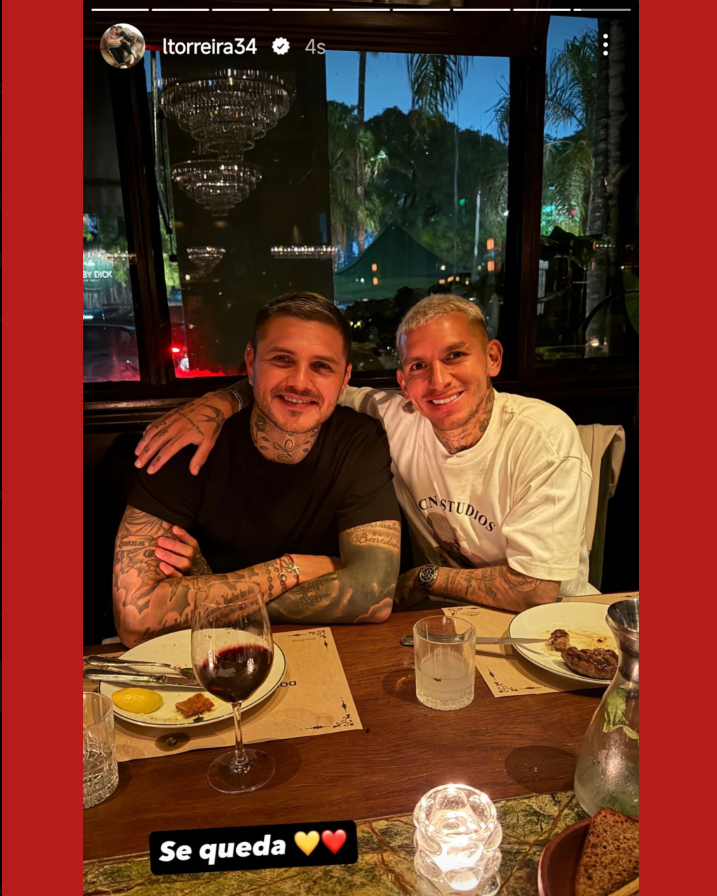 Mauro Icardi Galatasaray’da kalacak mı? Lucas Torreira bu paylaşımla açıkladı!