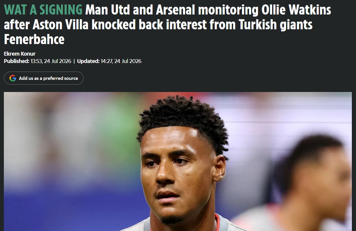 Ollie Watkins’ten Fenerbahçe’ye kötü haber! İngiliz devleri transferde rakip oldu