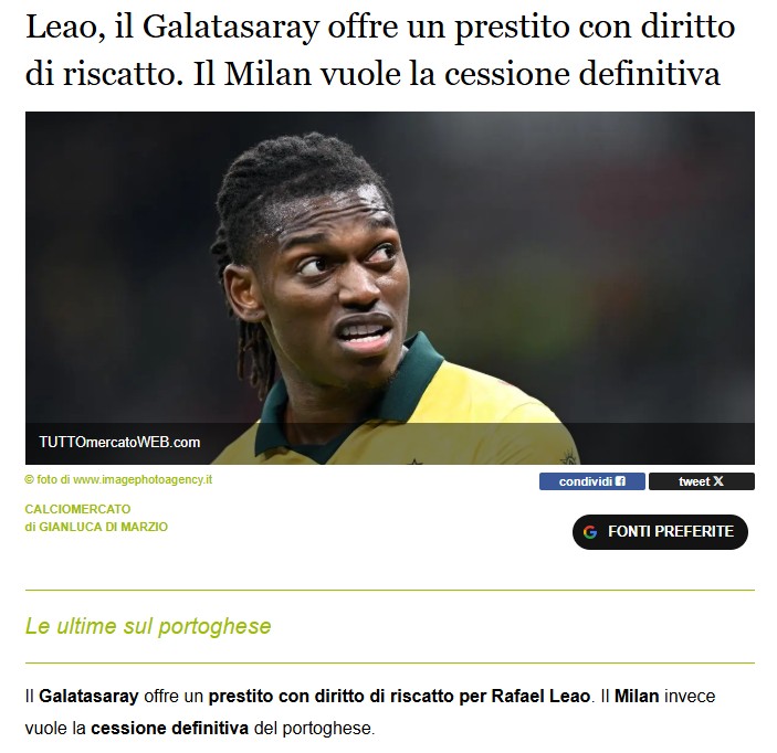 İşte Galatasaray’ın Rafael Leao teklifi! Transferde formül ortaya çıktı