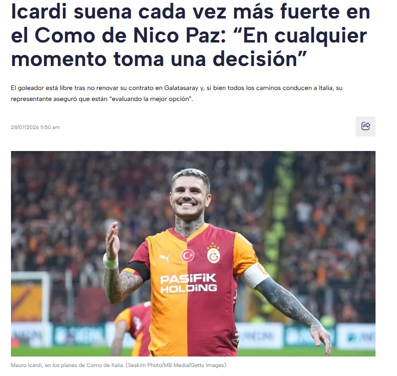 Mauro Icardi her an transfer olabilir! Menajerinden flaş sözler