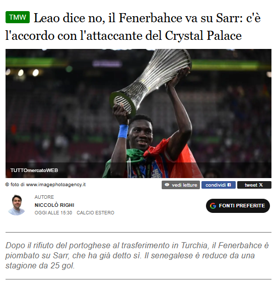Fenerbahçe Ismaila Sarr transferinde mutlu sona ulaştı! Anlaşma sağlandı